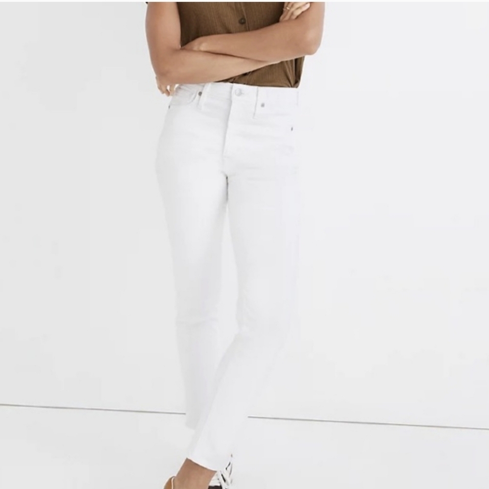 Madewell White Denim Stovepipe Jeans Size 30 NWT